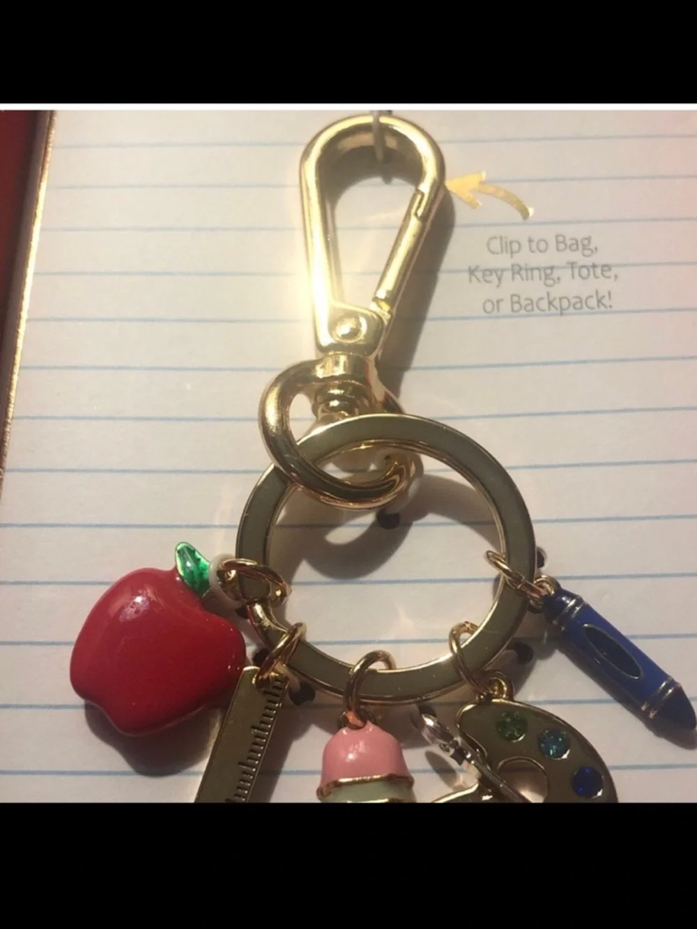 TRUE TO FORM Back to School Education-Theme Keychain and Bag/Purse Charm NEW NWT